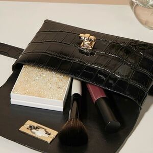 PU Leather Buckle Sling Bag.